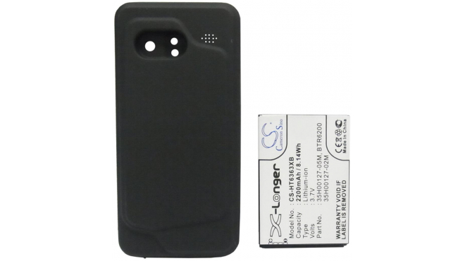 Аккумуляторная батарея для телефона, смартфона HTC Droid Incredible. Артикул iB-M1005.Емкость (mAh): 2200. Напряжение (V): 3,7