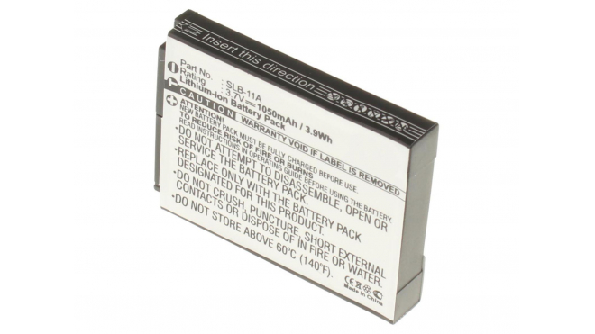 Аккумуляторная батарея EA-SLB11A для фотоаппаратов и видеокамер Samsung. Артикул iB-F264.Емкость (mAh): 1050. Напряжение (V): 3,7