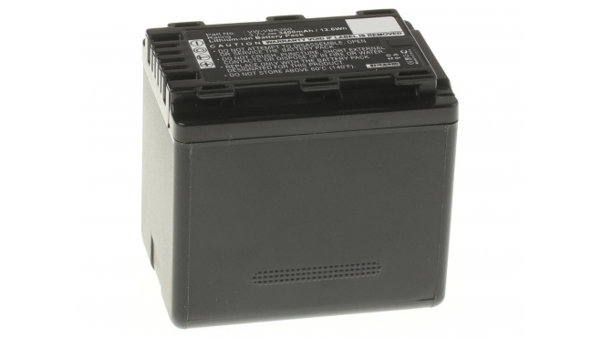 Аккумуляторные батареи для фотоаппаратов и видеокамер Panasonic SDR-H85Емкость (mAh): 3400. Напряжение (V): 3,7