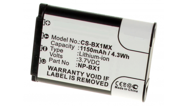 Аккумуляторные батареи для фотоаппаратов и видеокамер Sony Cyber-shot DSC-WX300Емкость (mAh): 1150. Напряжение (V): 3,7
