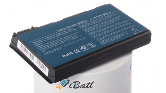 Аккумуляторная батарея для ноутбука Acer TravelMate 5520-5313. Артикул iB-A134.Емкость (mAh): 4400. Напряжение (V): 14,8