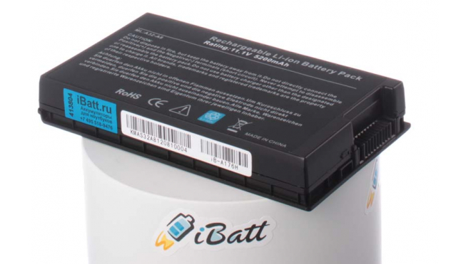Аккумуляторная батарея A32-A8 для ноутбуков Asus. Артикул iB-A176H.Емкость (mAh): 5200. Напряжение (V): 11,1