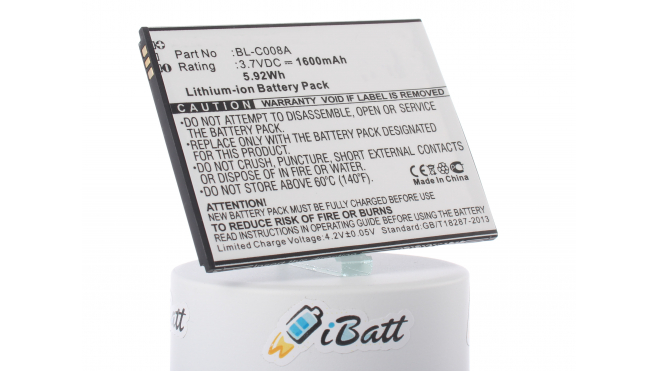 Аккумуляторная батарея iBatt iB-M778 для телефонов, смартфонов GioneeЕмкость (mAh): 1600. Напряжение (V): 3,7