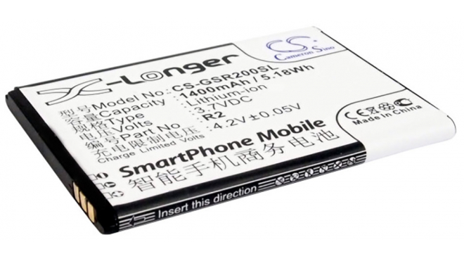 Аккумуляторная батарея для телефона, смартфона GSmart Roma R2. Артикул iB-M634.Емкость (mAh): 1400. Напряжение (V): 3,7