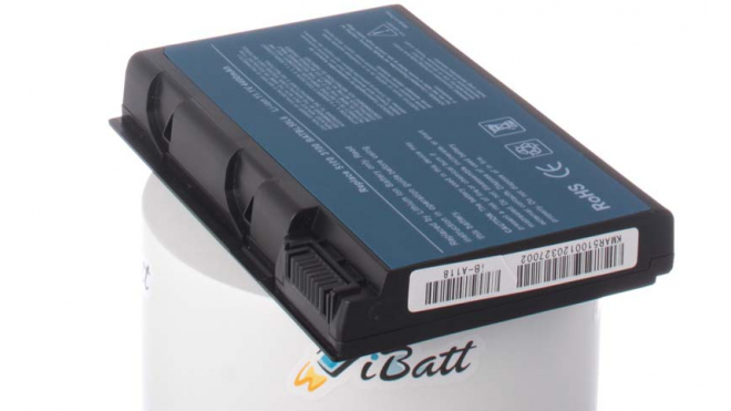 Аккумуляторная батарея для ноутбука Acer TravelMate 2492WLMi. Артикул iB-A118.Емкость (mAh): 4400. Напряжение (V): 11,1