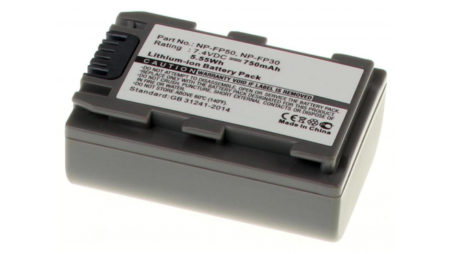 Аккумуляторные батареи для фотоаппаратов и видеокамер Sony DCR-HC30LЕмкость (mAh): 750. Напряжение (V): 7,4
