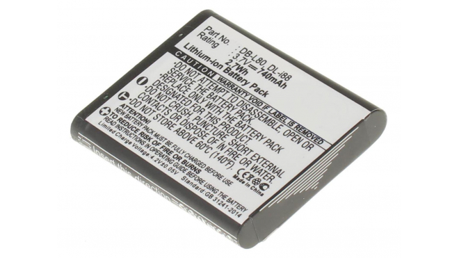Аккумуляторная батарея DB-L80 для фотоаппаратов и видеокамер Panasonic. Артикул iB-F227.Емкость (mAh): 740. Напряжение (V): 3,7