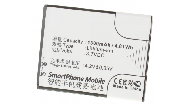 Аккумуляторная батарея для телефона, смартфона Alcatel One Touch 4010D TPOP. Артикул iB-M584.Емкость (mAh): 1300. Напряжение (V): 3,7
