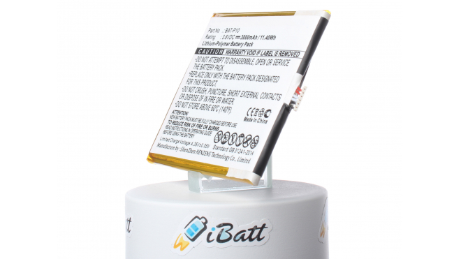 Аккумуляторная батарея BAT-P10(1ICP5/61/73) для телефонов, смартфонов Acer. Артикул iB-M909.Емкость (mAh): 3000. Напряжение (V): 3,8