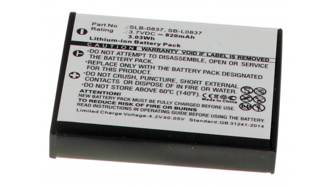 Аккумуляторные батареи для фотоаппаратов и видеокамер Samsung Digimax L73Емкость (mAh): 820. Напряжение (V): 3,7
