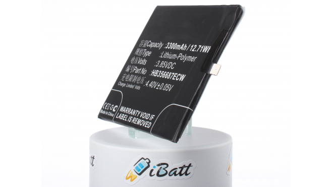 Аккумуляторная батарея iBatt iB-M1978 для телефонов, смартфонов HuaweiЕмкость (mAh): 3300. Напряжение (V): 3,85