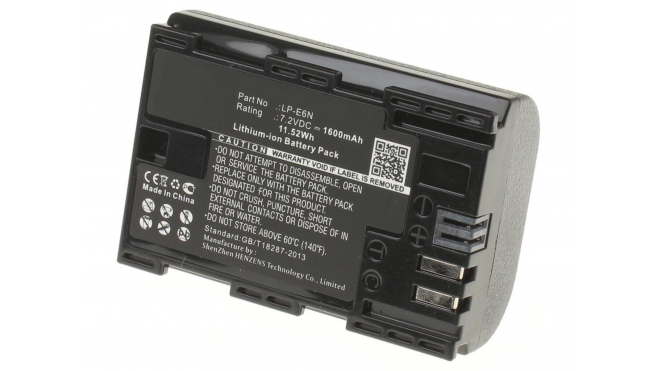 Аккумуляторные батареи для фотоаппаратов и видеокамер Canon EOS 6DЕмкость (mAh): 1600. Напряжение (V): 7,2