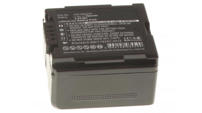 Аккумуляторные батареи для фотоаппаратов и видеокамер Panasonic HDC-HS20PCЕмкость (mAh): 750. Напряжение (V): 7,4
