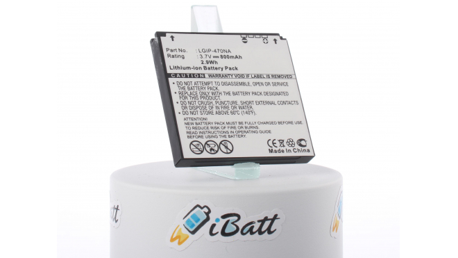 Аккумуляторная батарея iBatt iB-M465 для телефонов, смартфонов LGЕмкость (mAh): 800. Напряжение (V): 3,7