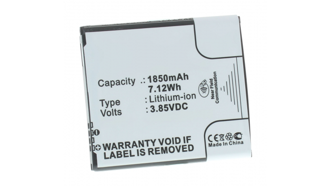 Аккумуляторная батарея для телефона, смартфона Samsung SM-J100D. Артикул iB-M1160.Емкость (mAh): 1850. Напряжение (V): 3,85