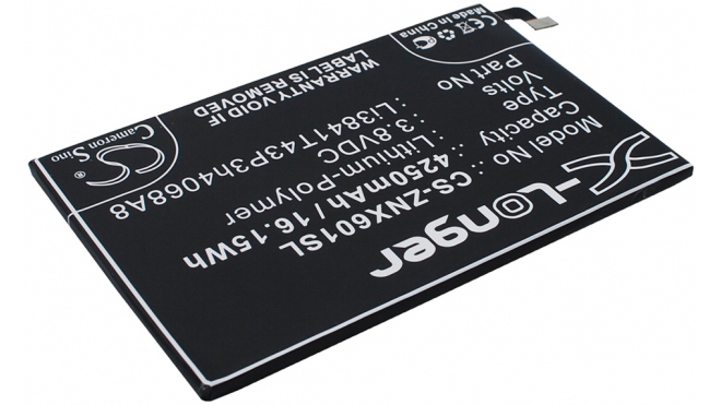 Аккумуляторная батарея для телефона, смартфона ZTE Nubia X6 (NX601J). Артикул iB-M800.Емкость (mAh): 4250. Напряжение (V): 3,8