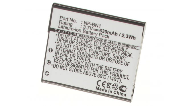 Аккумуляторные батареи для фотоаппаратов и видеокамер Sony Cyber-shot DSC-W650RЕмкость (mAh): 630. Напряжение (V): 3,7