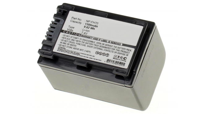 Аккумуляторные батареи для фотоаппаратов и видеокамер Sony DCR-DVD308Емкость (mAh): 1300. Напряжение (V): 7,4