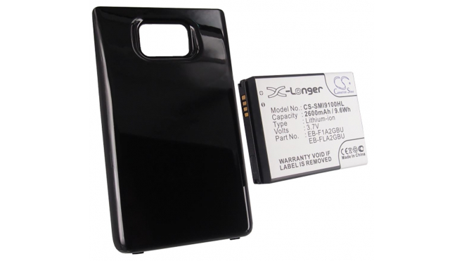 Аккумуляторная батарея для телефона, смартфона Samsung GT-I9100. Артикул iB-M1013.Емкость (mAh): 2600. Напряжение (V): 3,7
