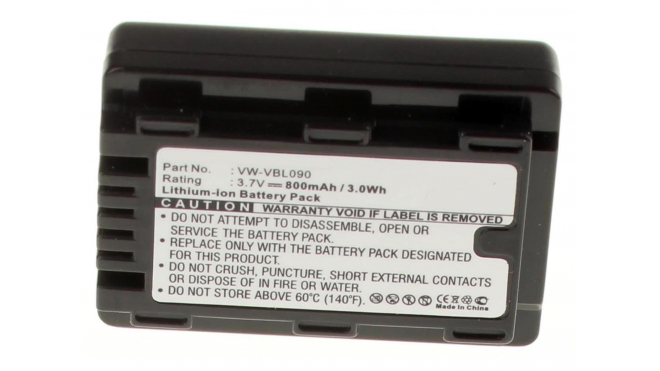 Аккумуляторные батареи для фотоаппаратов и видеокамер Panasonic SDR-T50KЕмкость (mAh): 800. Напряжение (V): 3,7
