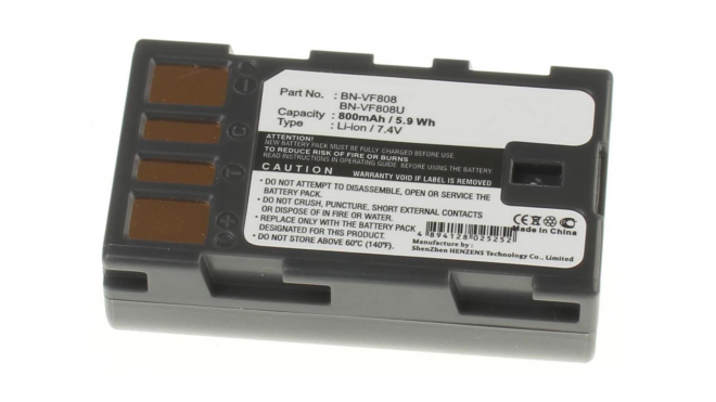 Аккумуляторные батареи для фотоаппаратов и видеокамер JVC GR-D760EKЕмкость (mAh): 800. Напряжение (V): 7,4