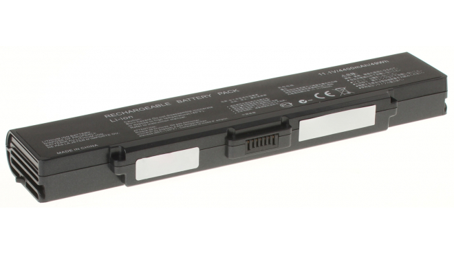 Аккумуляторная батарея для ноутбука Sony Vaio VGN-CR31SR/W. Артикул 11-1581.Емкость (mAh): 4400. Напряжение (V): 11,1