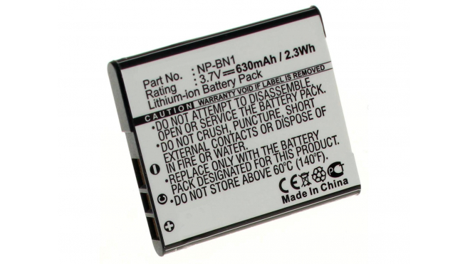 Аккумуляторные батареи для фотоаппаратов и видеокамер Sony Cyber-shot DSC-W630SЕмкость (mAh): 630. Напряжение (V): 3,7