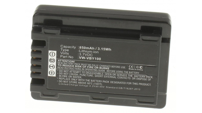 Аккумуляторные батареи для фотоаппаратов и видеокамер Panasonic HC-V110PЕмкость (mAh): 850. Напряжение (V): 3,7