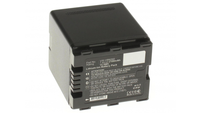Аккумуляторные батареи для фотоаппаратов и видеокамер Panasonic HDC-TM900Емкость (mAh): 2100. Напряжение (V): 7,4