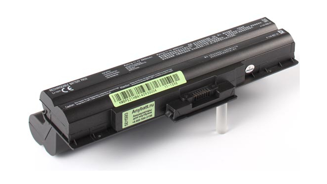Аккумуляторная батарея для ноутбука Sony VAIO VPC-F11DGX. Артикул 11-1598.Емкость (mAh): 8800. Напряжение (V): 11,1