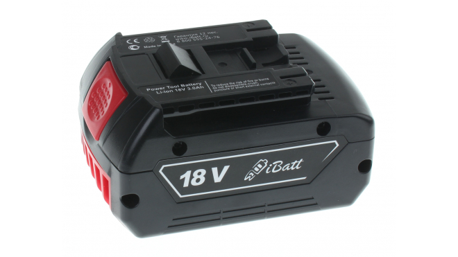 Аккумуляторная батарея для электроинструмента Bosch 3601H61S10. Артикул iB-T168.Емкость (mAh): 3000. Напряжение (V): 18