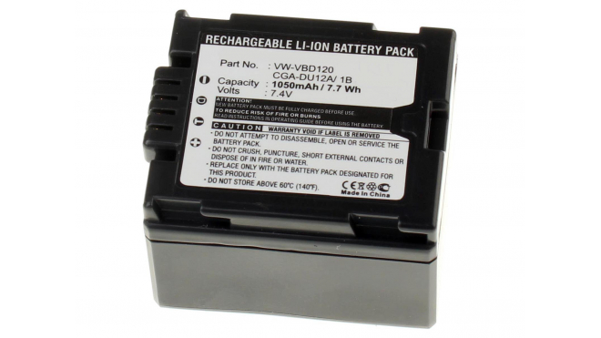 Аккумуляторная батарея CGA-DU14 для фотоаппаратов и видеокамер Panasonic. Артикул iB-F459.Емкость (mAh): 1050. Напряжение (V): 7,4