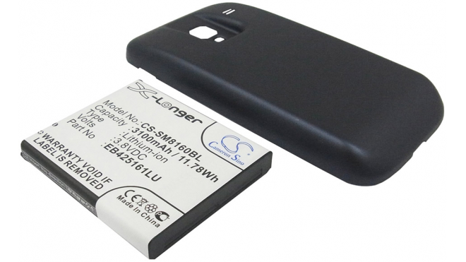 Аккумуляторная батарея для телефона, смартфона Samsung GT-i8160 Galaxy Ace II. Артикул iB-M432.Емкость (mAh): 3100. Напряжение (V): 3,7