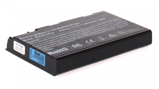 Аккумуляторная батарея для ноутбука Acer TravelMate 2494NWLCi. Артикул 11-1118.Емкость (mAh): 4400. Напряжение (V): 11,1