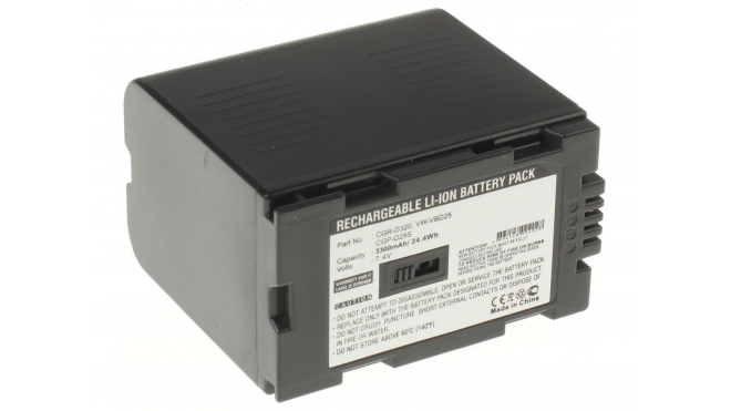 Аккумуляторная батарея CGP-D53A/1B для фотоаппаратов и видеокамер Panasonic. Артикул iB-F316.Емкость (mAh): 3300. Напряжение (V): 7,4
