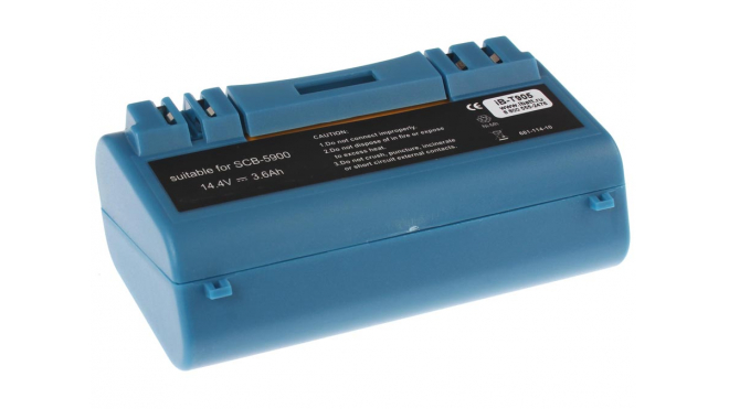 Аккумуляторная батарея для пылесоса iRobot Scooba 5940. Артикул iB-T905.Емкость (mAh): 3600. Напряжение (V): 14,4