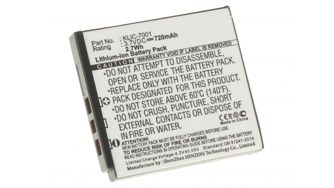 Аккумуляторные батареи для фотоаппаратов и видеокамер Kodak EasyShare M320Емкость (mAh): 720. Напряжение (V): 3,7