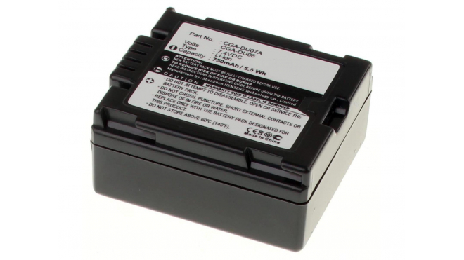 Аккумуляторная батарея DZ-BP07PW для фотоаппаратов и видеокамер Panasonic. Артикул iB-F312.Емкость (mAh): 750. Напряжение (V): 7,4