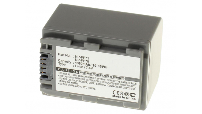 Аккумуляторные батареи для фотоаппаратов и видеокамер Sony DCR-HC32Емкость (mAh): 1360. Напряжение (V): 7,4