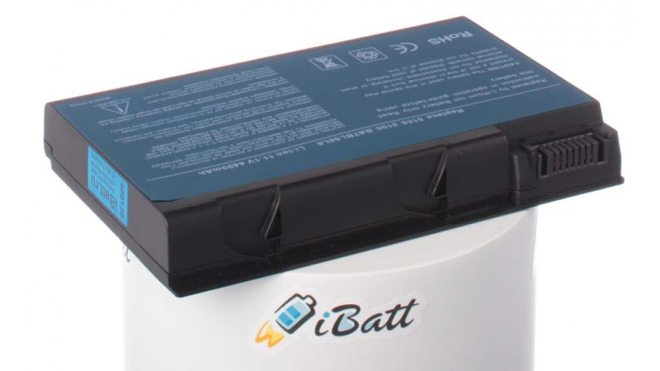 Аккумуляторная батарея для ноутбука Acer TravelMate 5215WLMi. Артикул iB-A118.Емкость (mAh): 4400. Напряжение (V): 11,1