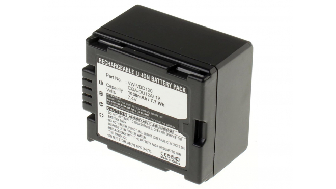 Аккумуляторные батареи для фотоаппаратов и видеокамер Panasonic VDR-M70Емкость (mAh): 1050. Напряжение (V): 7,4