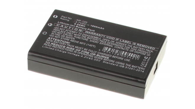 Аккумуляторная батарея D-Li7 для фотоаппаратов и видеокамер Toshiba. Артикул iB-F389.Емкость (mAh): 1800. Напряжение (V): 3,7