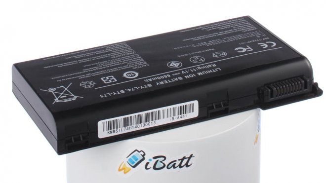 Аккумуляторная батарея iBatt iB-A441 для ноутбука MSIЕмкость (mAh): 6600. Напряжение (V): 11,1