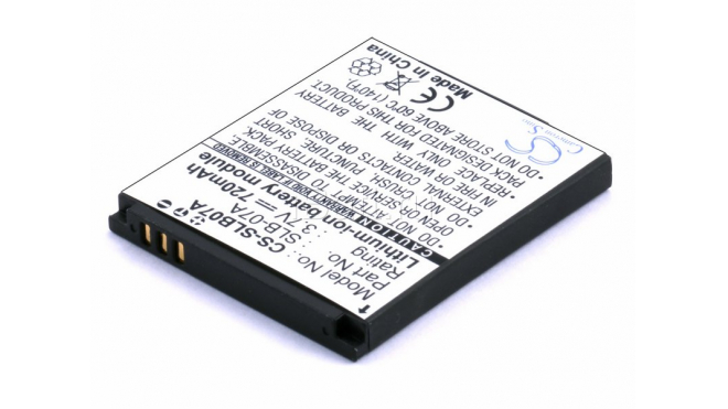 Аккумуляторная батарея SLB-07A для фотоаппаратов и видеокамер Samsung. Артикул iB-F263.Емкость (mAh): 720. Напряжение (V): 3,7
