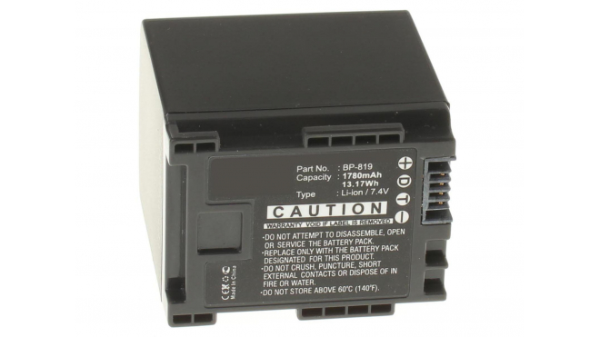 Аккумуляторные батареи для фотоаппаратов и видеокамер Canon LEGRIA HF S100EЕмкость (mAh): 1780. Напряжение (V): 7,4