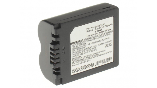 Аккумуляторная батарея BP-DC5-E для фотоаппаратов и видеокамер Panasonic. Артикул iB-F318.Емкость (mAh): 750. Напряжение (V): 7,4