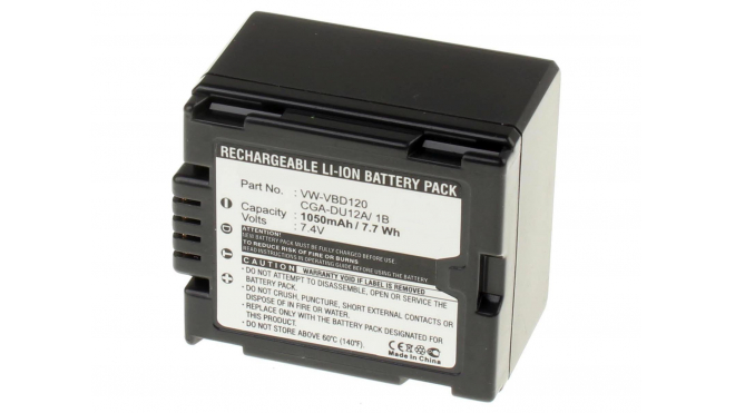Аккумуляторная батарея CGA-DU21A/1B для фотоаппаратов и видеокамер Panasonic. Артикул iB-F459.Емкость (mAh): 1050. Напряжение (V): 7,4