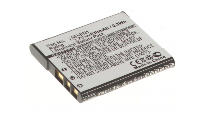 Аккумуляторные батареи для фотоаппаратов и видеокамер Sony Cyber-shot DSC-W370/GЕмкость (mAh): 630. Напряжение (V): 3,7