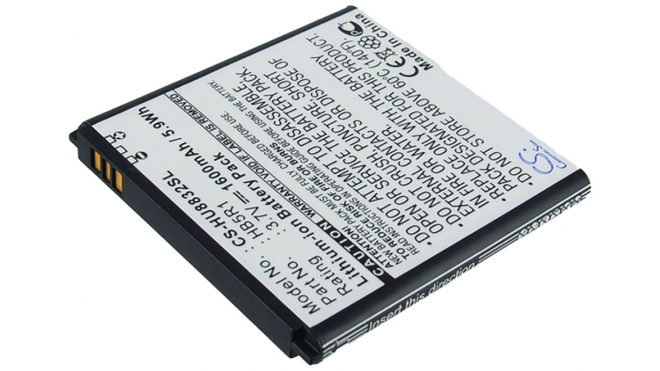 Аккумуляторная батарея для телефона, смартфона Huawei U8832D. Артикул iB-M1109.Емкость (mAh): 1600. Напряжение (V): 3,7