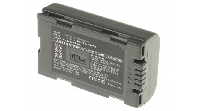 Аккумуляторные батареи для фотоаппаратов и видеокамер Panasonic NV-DS37Емкость (mAh): 1100. Напряжение (V): 7,4